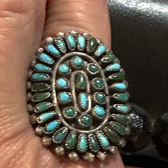 Turquoise sterling silver ring - Picture 2 of 4